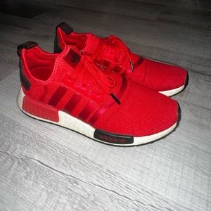 Women’s size 8.5 & Men’s size 7 red adidas nmd